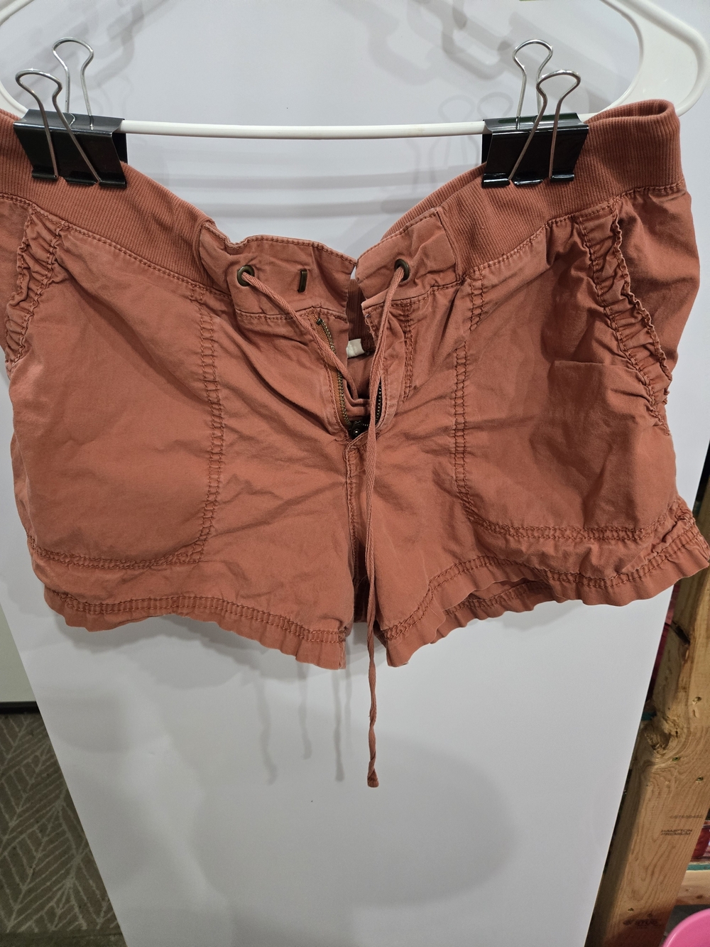 a.n.a Rust Drawstring Cargo Shorts
